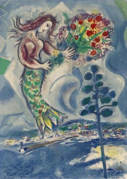 Schönheit auf See Zeitgenosse Marc Chagall Ölgemälde